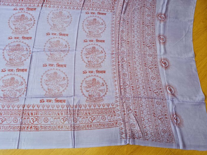 Chadar indiano (manto de oração) de Shiva Nataraja lilás II