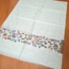 Pashimina indiana de cashmere estampa floral listrada amarela