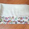 Pashimina indiana de cashmere estampa floral e listrado