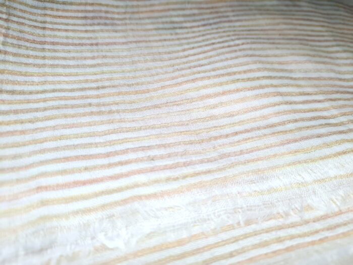 Pashimina indiana de cashmere estampa floral listrada amarela