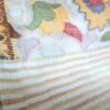 Pashimina indiana de cashmere estampa floral listrada amarela