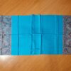 Pashimina indiana lisa e estampada de viscose com franjas turquesa