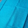 Pashimina indiana estampada de viscose com faixas estampadas paisley turquesa