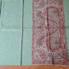 Pashimina indiana estampada de viscose com faixas estampadas paisley verde