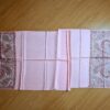 Pashimina indiana estampada de viscose com faixas estampadas paisley rosa