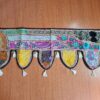 bandô de porta colorido artesanal, patchwork hindu 90cm com 5 pontas (para janelas e portas)