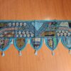 bandô de porta indiano (toran) com 5 pontas artesanal azul e coloridos