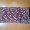 Echarpe indiana dupla face estampa Paisley vinho e bege