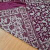 Echarpe indiana dupla face estampa Paisley vinho e bege