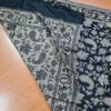Echarpe indiana dupla face estampa Paisley preto e bege