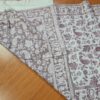 Echarpe indiana dupla face estampa Paisley creme e vinho