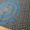 Panô indiano de algodão estampa de mandala verde e azul 2,0m