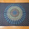 Panô com mandala, indiano. Tamanho ideal para cama de solteiro, manta de sofá ou painel de parede (2m), marinho e turquesa