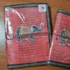 Kit com 3 cadernos indianos artesanais estampa de elefante coral
