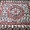 Colcha indiana ou painel decorativo Mandala preto bege e vinho (2,40m x 2,10m)