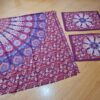 Colcha indiana com 2 fronhas Mandala cores quentes 2,40m