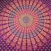 Colcha indiana ou painel decorativo Mandala uva e cores quentes (2,40m x 2,10m)