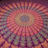 Colcha indiana ou painel decorativo Mandala uva e cores quentes (2,40m x 2,10m)