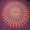 Colcha indiana ou painel decorativo Mandala uva e cores quentes (2,40m x 2,10m)