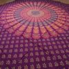Colcha indiana ou painel decorativo Mandala uva e cores quentes (2,40m x 2,10m)