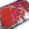 Kit com 4 cadernos indianos artesanais patchwork rosa