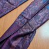 Pashimina indiana de cashmere estampado com listras roxo e outras cores