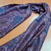 Pashimina indiana de cashmere estampado com listras roxo e outras cores