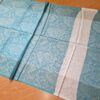 Pashimina indiana de cashmere estampa paisleys turquesa queimado