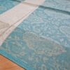 Pashimina indiana de cashmere estampa paisleys turquesa queimado