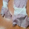 Pashimina indiana de cashmere estampa paisleys de creme e lilás
