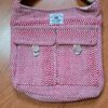 Bolsa indiana 100% Hemp fibra natural com alça longa vermelha