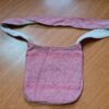 Bolsa indiana 100% Hemp fibra natural com alça longa vermelha