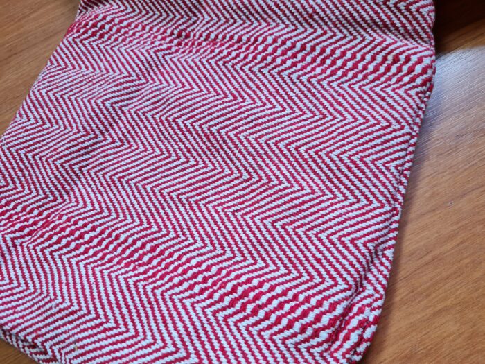 Bolsa indiana 100% Hemp fibra natural com alça longa vermelha