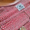 Bolsa indiana 100% Hemp fibra natural com alça longa vermelha