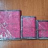 Kit com 3 cadernos indianos artesanais estampa de Ganesha rosa