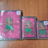 Kit com 3 cadernos indianos artesanais estampa de Ganesha rosa