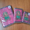 Kit com 3 cadernos indianos artesanais estampa de Ganesha rosa