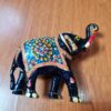 Elefante de metal esmaltado com técnica cloisonné 13cm marinho e color