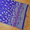 Echarpe indiana algodão com viscose dupla face bege e roxo