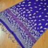 Echarpe indiana algodão com viscose dupla face bege e roxo