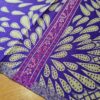 Echarpe indiana algodão com viscose dupla face bege e roxo