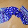 Echarpe indiana algodão com viscose dupla face bege e roxo