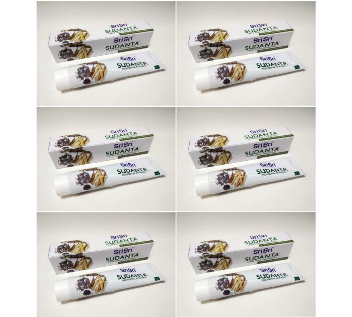Kit com 6 Pastas dental Ayurvedica Sudanta 100g sem flúor