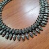 Tornozeleira indiana de prata alemã design tribal pine cone