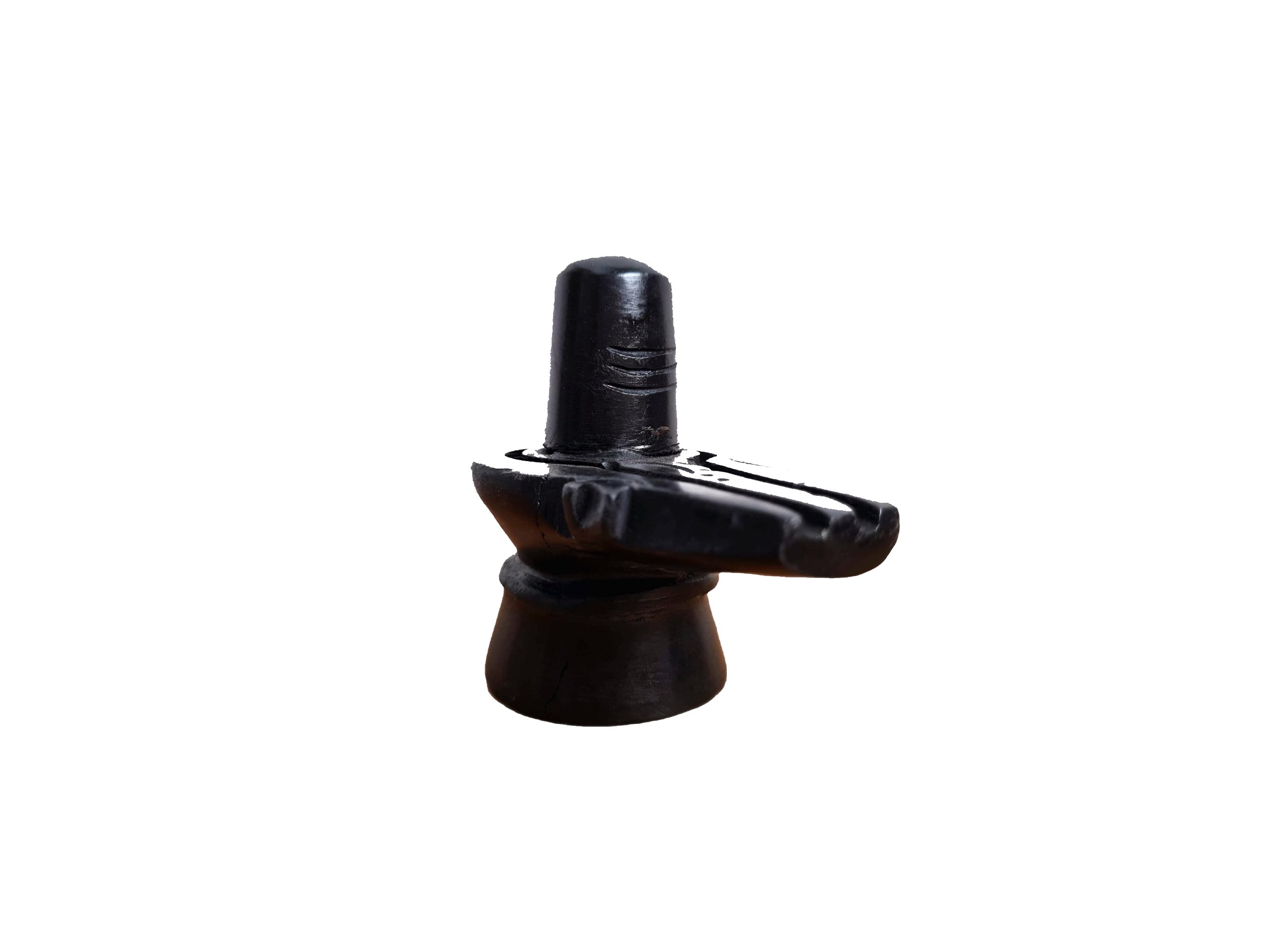 Shiva Lingam objeto de adoração ao Senhor Shiva mármore preto 7cm