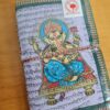 Caderno artesanal indiano estampa de Ganesha 15x10cm lilás claro
