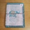Caderno indiano artesanal (agenda), feito artesanalmente com estampa de Ganesha , medida 20x15cm (pintado a mão) rosa claro