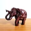 Elefante de pedra sabão pintado e esculpido a mão 9cm
