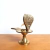 Shiva Lingam objeto de adoração ao Senhor Shiva metal com vidro