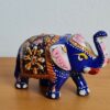 Kit 6 mini elefantes em metal técnica cloisonné para presentear